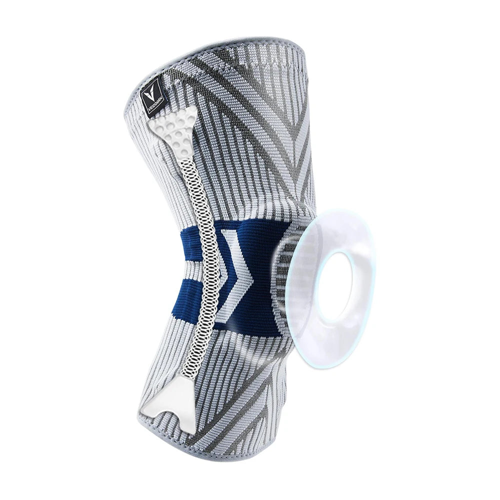 2025 Latest Knee Support for Men Pressurized Elastic Knee Brace with Silicone Spring Basketball Volleyball Knee Pads