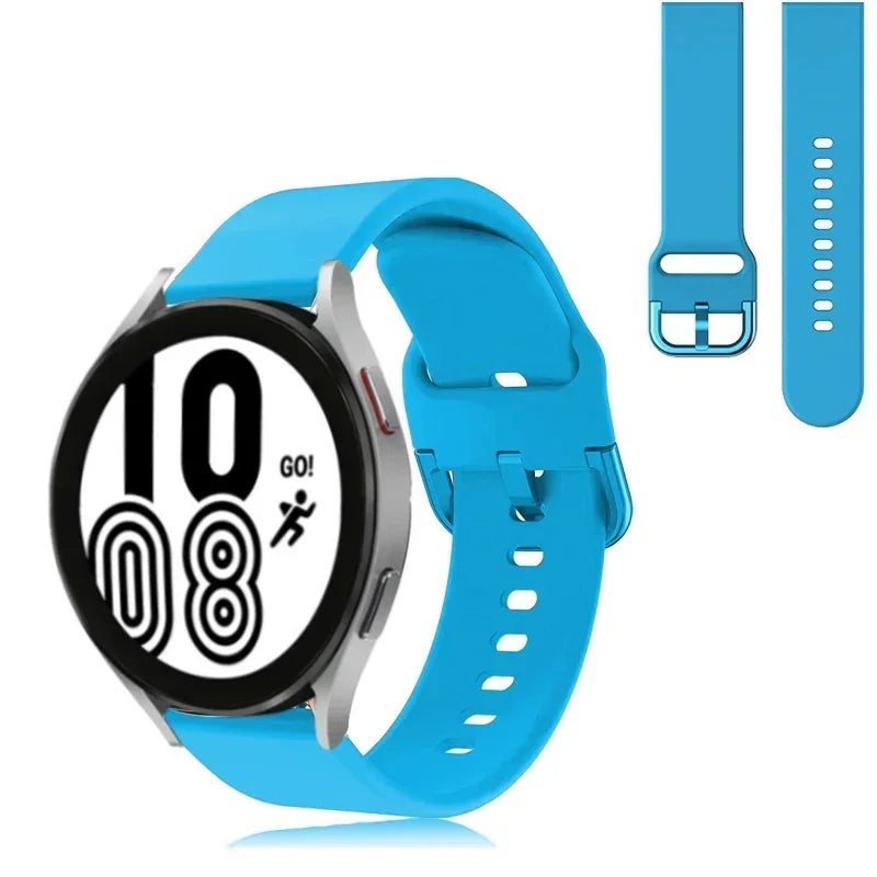 20mm 22mm Strap For Samsung galaxy watch 6/5/pro/3/4/6 Classic 43mm 47mm/Active 2 Silicone Sport bracelet huawei Gt 3-2-2e Band