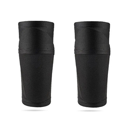 1Pair Soccer Shin Guard Football Crashproof Calf Protector Nylon Leg Sleeves Sock Shin Protector with Pocket Training Protection