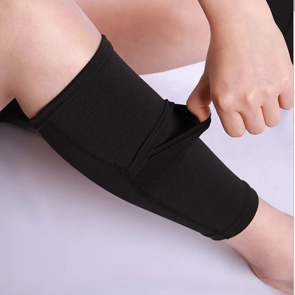 1Pair Soccer Shin Guard Football Crashproof Calf Protector Nylon Leg Sleeves Sock Shin Protector with Pocket Training Protection