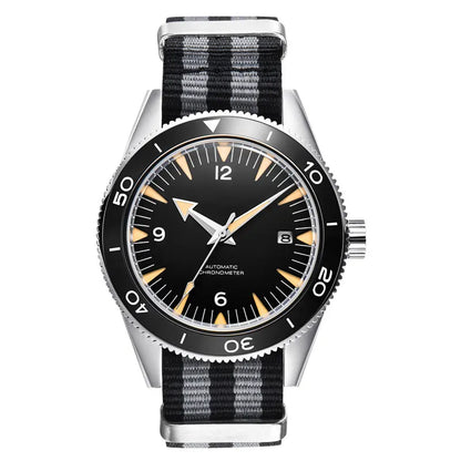 41MM Sapphire Glass 100m Waterproof Japan  Automatic Luminous Mens Watch Nylon Strap