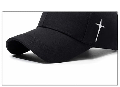 New Spring Style Sports Snapback Hat with Side - embroidered Water Drop and Cross Patterns. It's designed to make the face look