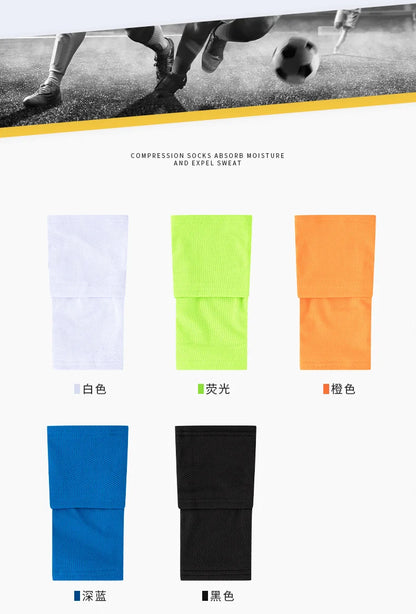 A Set Soccer Shin Guard Adults Kids Socks With Pocket Professional Shields Legging Shinguards Cover Sleeves Protective Gear