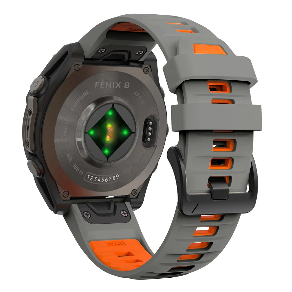 1:1 Fenix8 Watch Band For Garmin Fenix 8 Pro 47mm 51mm E 7 7X 6 6X 5 5X/Epix Pro/Enduro 3/970 QuickFit 22mm 26mm Silicone Strap