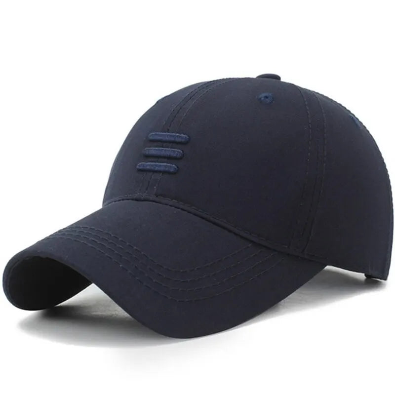 Three Horizontal Lines Embroidery Baseball Caps Spring and Autumn Outdoor Adjustable Casual Hats Sunscreen Hat
