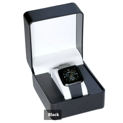 Single Watch Gift Box with Pillow PU Leather Wristwatch Display Case Organizer for Men
