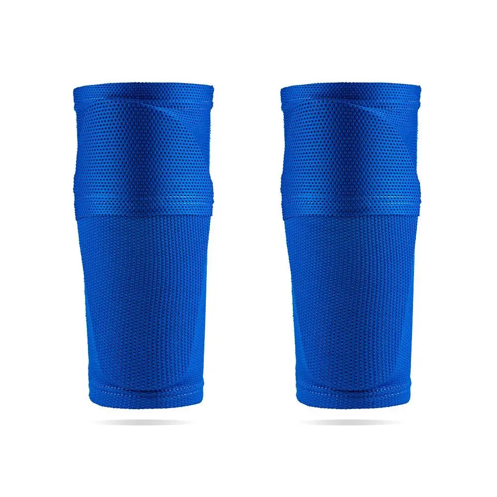 1Pair Soccer Shin Guard Football Crashproof Calf Protector Nylon Leg Sleeves Sock Shin Protector with Pocket Training Protection