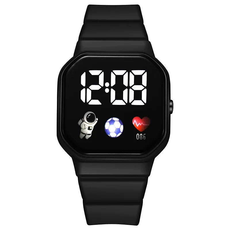 Kids Watch Sport LED Digital Watches Football Silicone Strap Waterproof Electronic Wristwatch for Children Boys Girls Gifts
