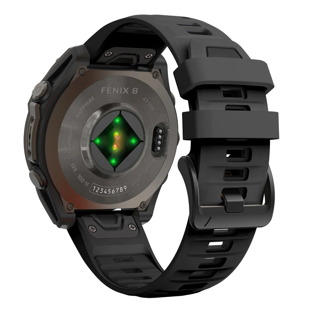 1:1 Fenix8 Watch Band For Garmin Fenix 8 Pro 47mm 51mm E 7 7X 6 6X 5 5X/Epix Pro/Enduro 3/970 QuickFit 22mm 26mm Silicone Strap
