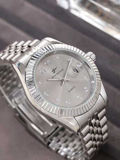 Fashion Men's Watches Date High-end Luxury Casual Sport Clock Classic Business Quartz Male Stainless Steel Wristwatches