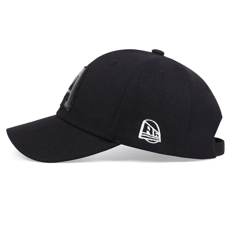 Unisex A Letter Leather Label Embroidery Snapback Baseball Caps Spring and Autumn Outdoor Adjustable Casual Hats Sunscreen Hat