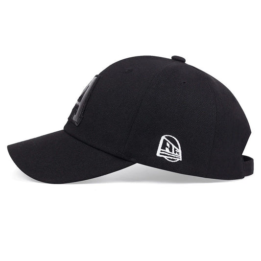 Unisex A Letter Leather Label Embroidery Snapback Baseball Caps Spring and Autumn Outdoor Adjustable Casual Hats Sunscreen Hat