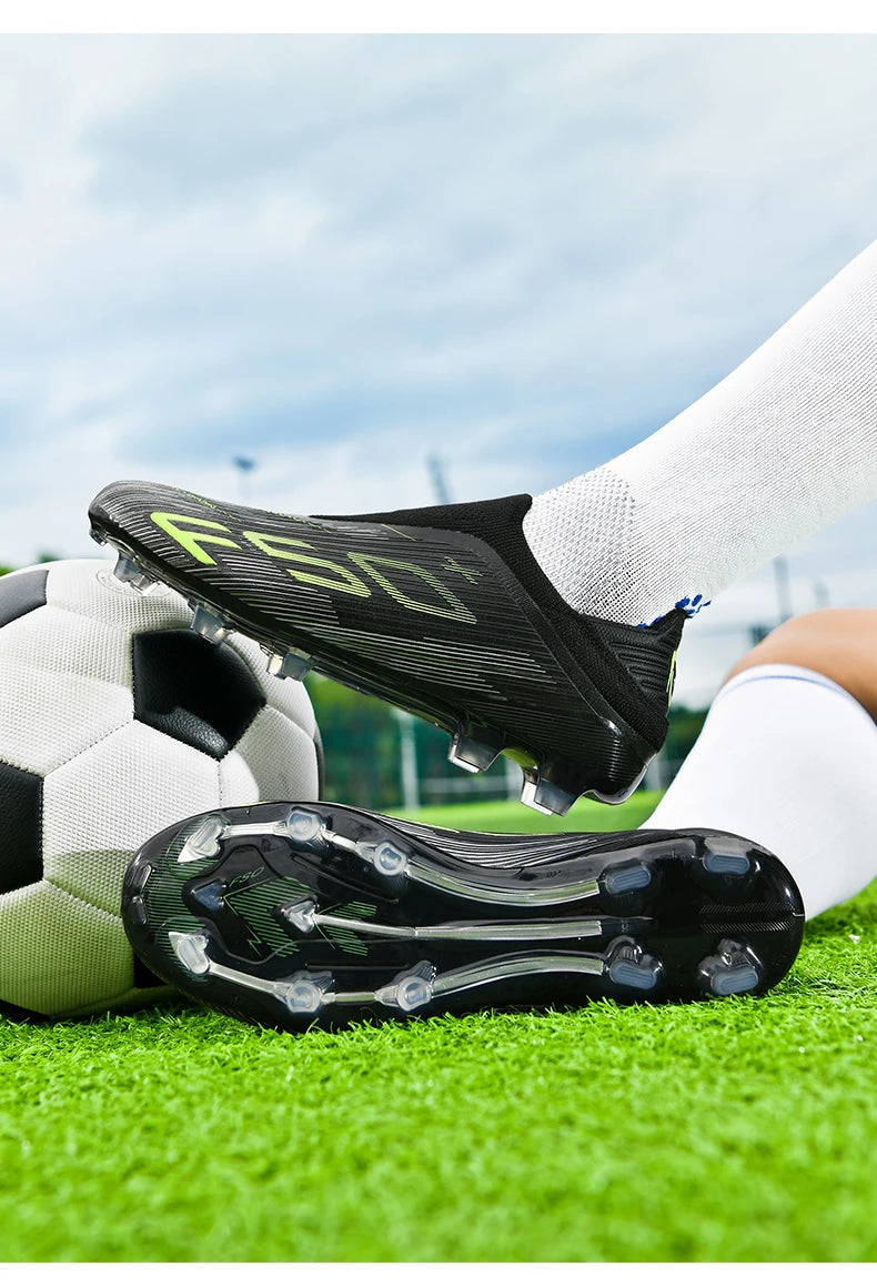 New Men Soccer Shoes Non-Slip Indoor Futsal Football Boots Match Grass Cleats High-quality Sneakers Hot-selling High-top Outdoor