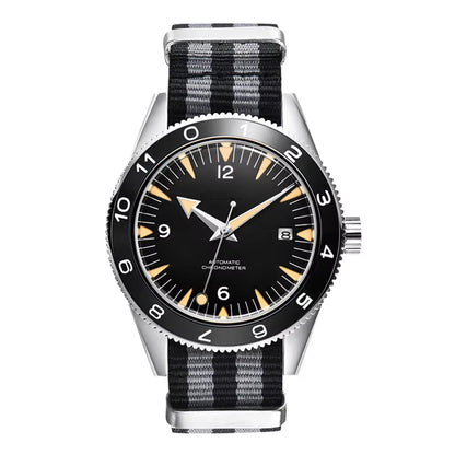 41MM Sapphire Glass 100m Waterproof Japan  Automatic Luminous Mens Watch Nylon Strap
