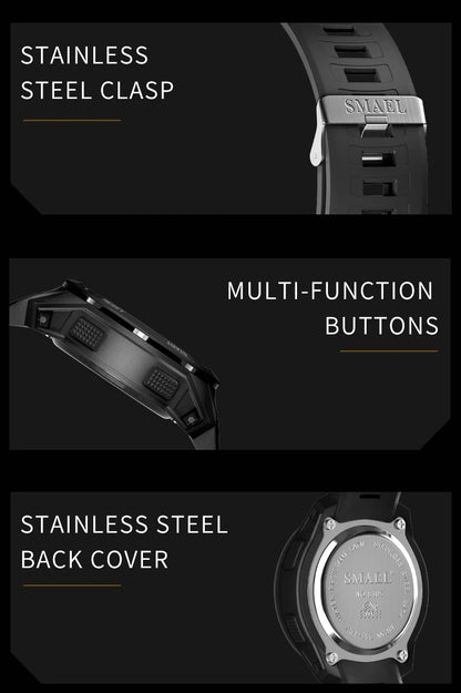 New SMAEL 8105 Watches Camo Strap Military Sport Watch for Men Clock Fashion Digital Wristwatch Waterproof Shockproof Watches
