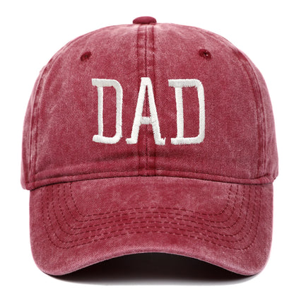 DAD MOM Embroidered Baseball Hat Retro Sports Casual Duck Tongue Hat Sun Hat