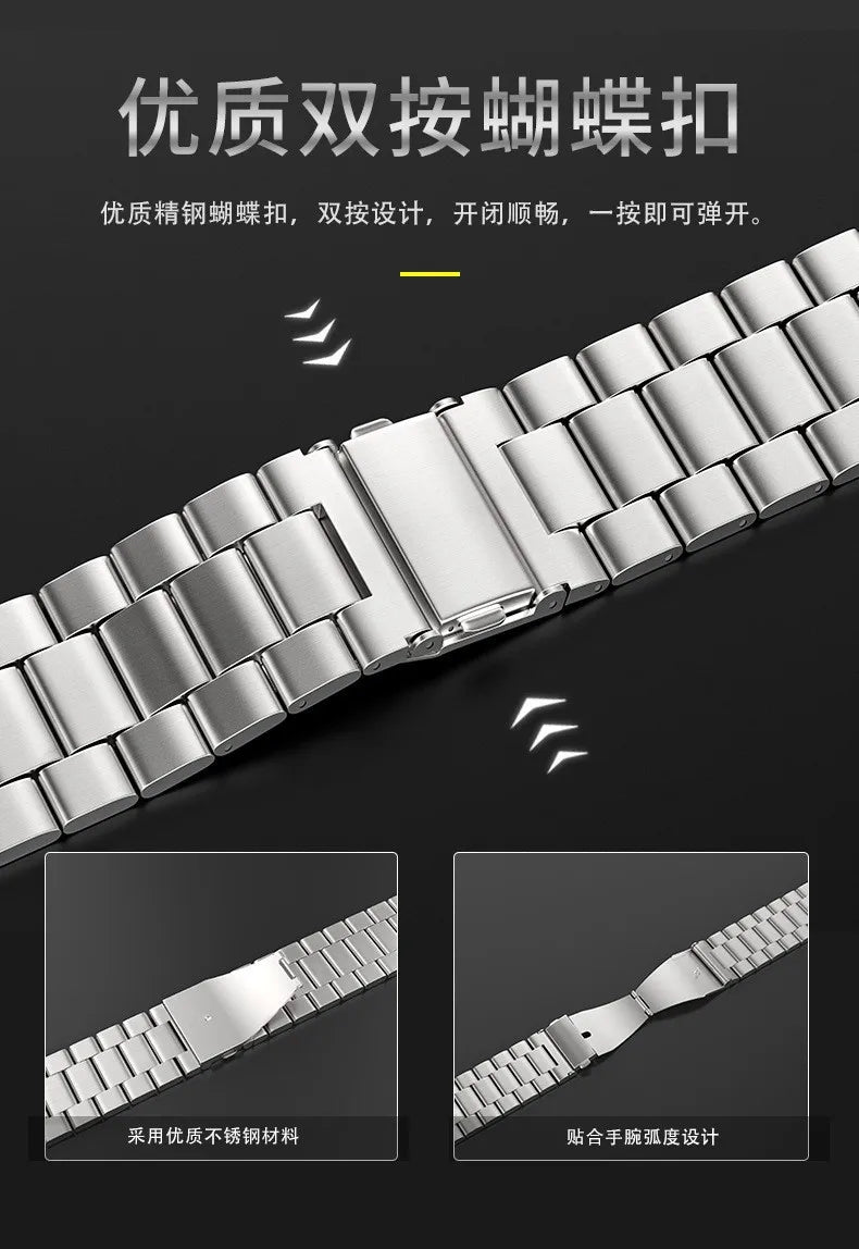 Metal Strap For Apple Watch Ultra 49mm 9 8 7 45mm 41mm Stainless Steel Bracelet For iWatch 6 5 SE 3 44mm 42mm 40mm 38mm S10 42mm