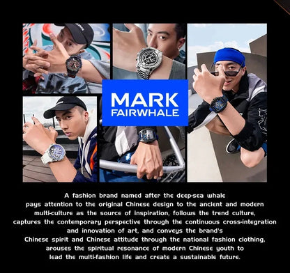 Mark Fairwhale 5031 New Top Brand Men's Quartz Watch Rotating Digital Dial Entertainment Cool Waterproof Night Light Watch reloj