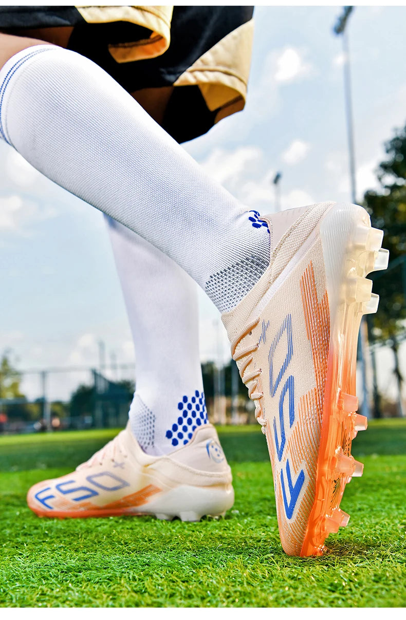 New Men Soccer Shoes Non-Slip Indoor Futsal Football Boots Match Grass Cleats High-quality Sneakers Hot-selling High-top Outdoor