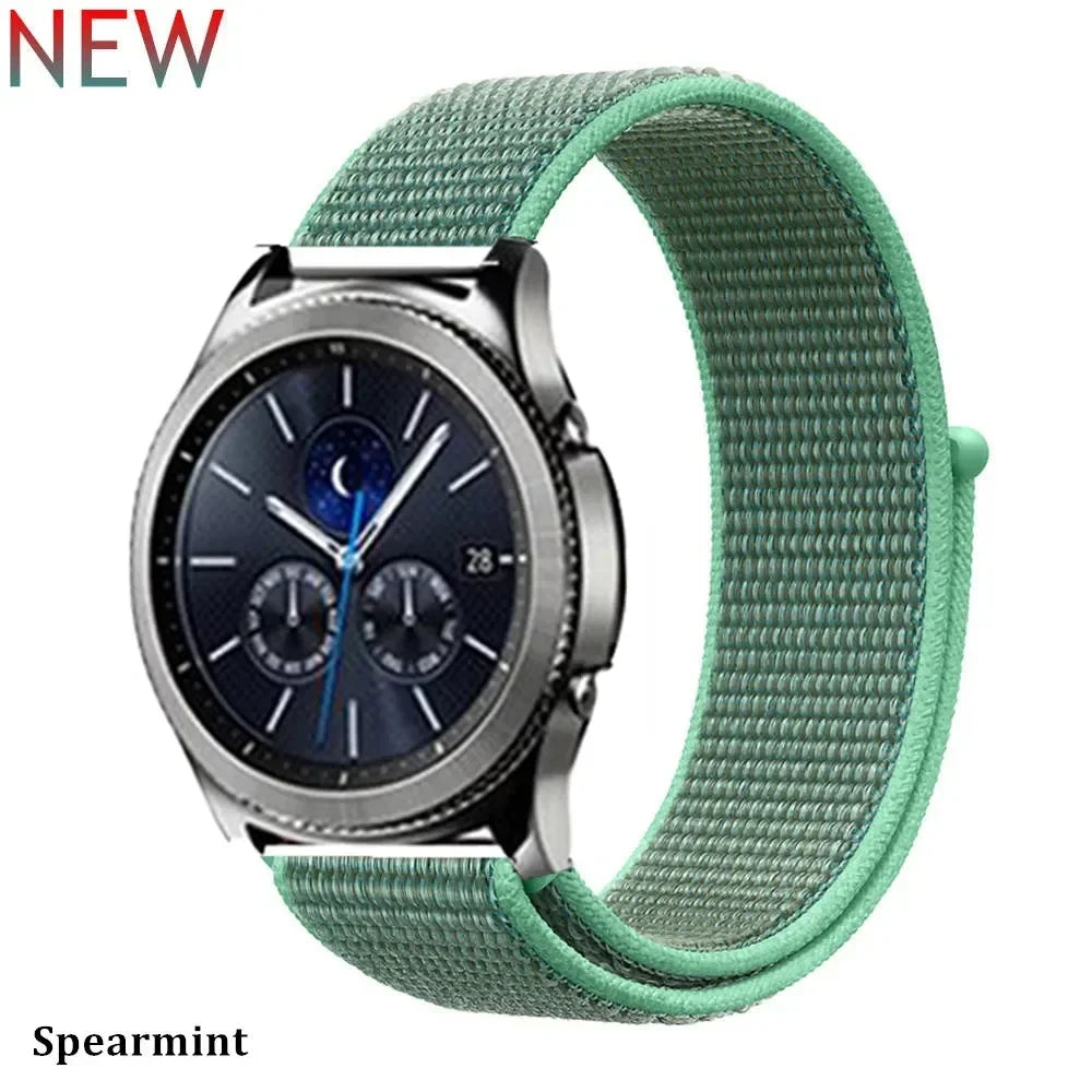 Nylon loop strap For Amazfit bip 6-5-3/u/S/pro Sport 20mm/22mm Bracelet for Amazfit GTS 4/3/2/2e/4 Mini/GTR 4/3/3 Pro/2/2e band