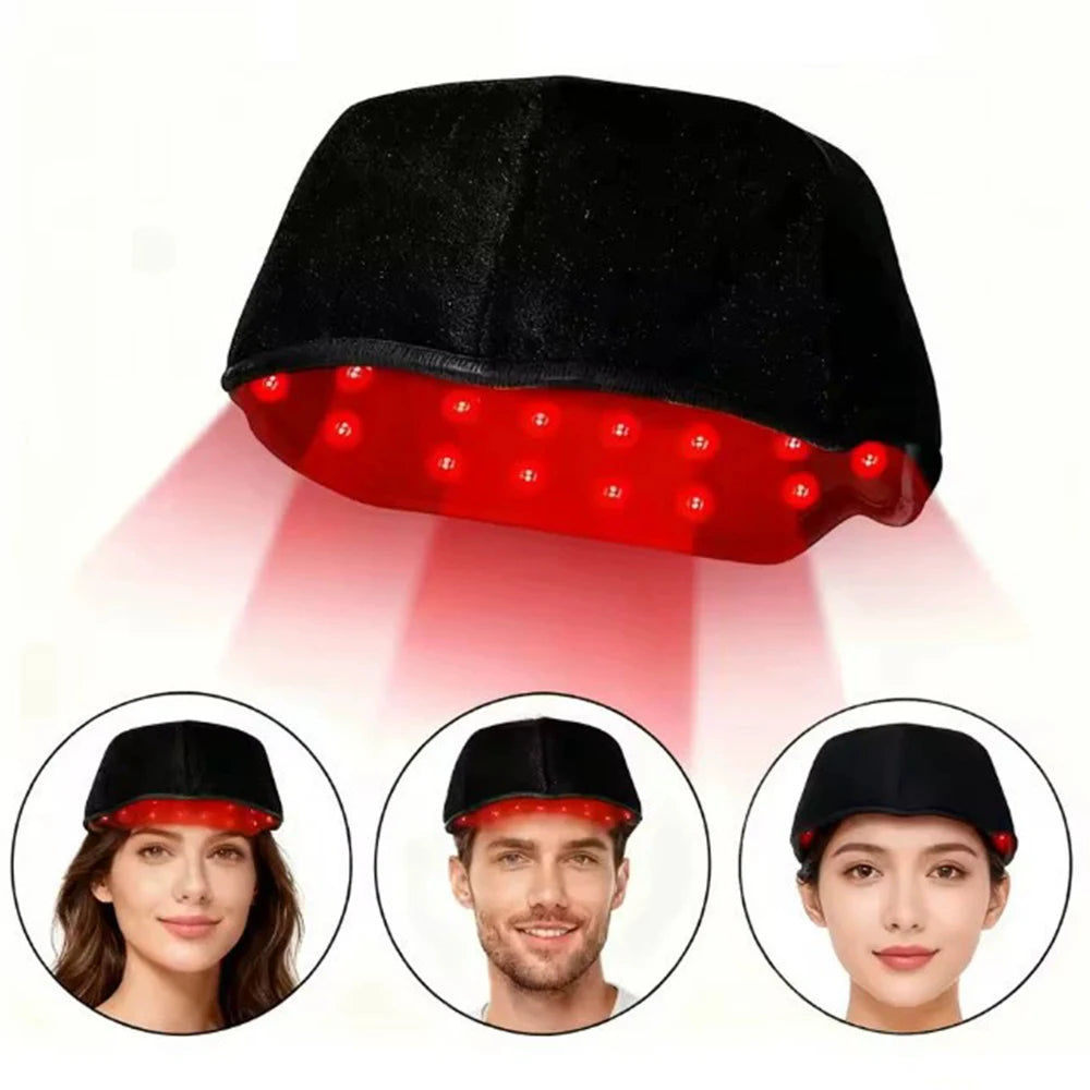 660nm 850nm Red & Infrared Light Hair Growth Cap, USB Charging Red Light Therapy Device Hair Loss Treatment Hair Regrowth Helmet