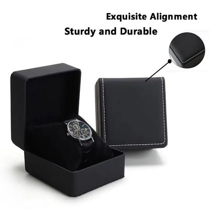 Single Watch Gift Box with Pillow PU Leather Wristwatch Display Case Organizer for Men