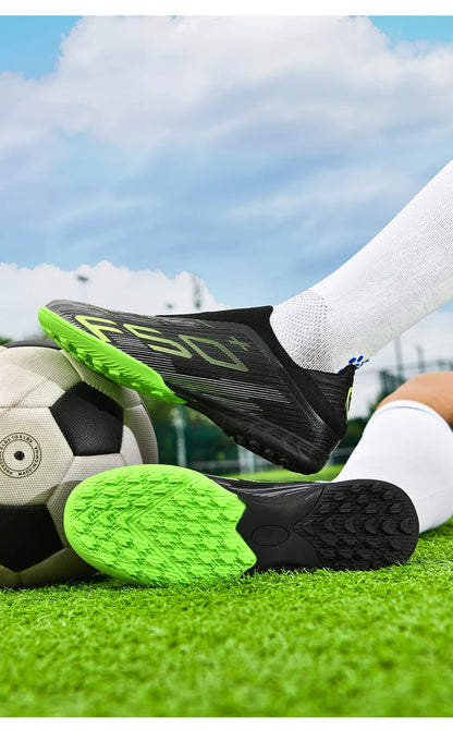 New Men Soccer Shoes Non-Slip Indoor Futsal Football Boots Match Grass Cleats High-quality Sneakers Hot-selling High-top Outdoor
