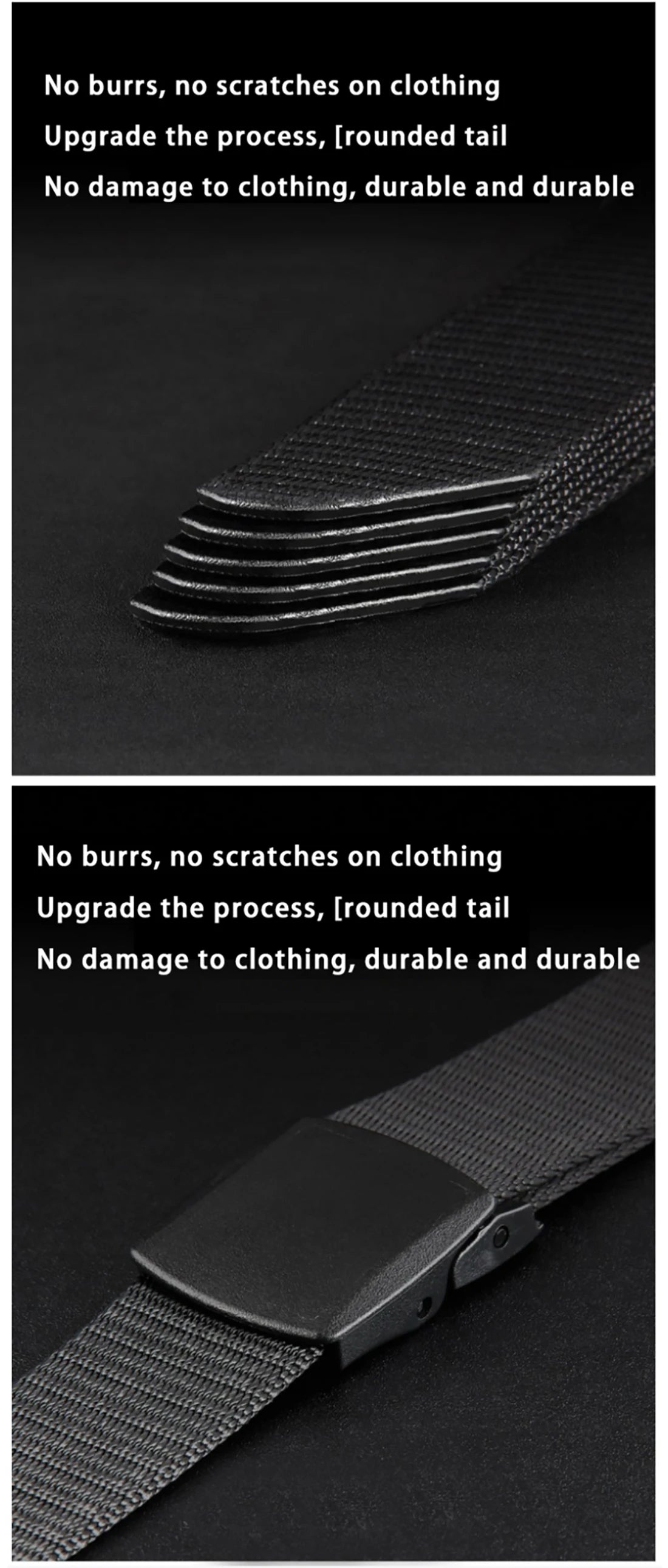 None metallic breathable waistband