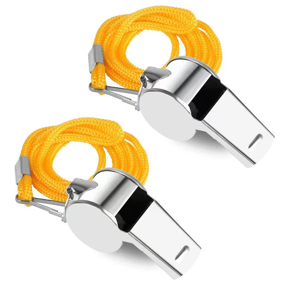 Metal Whistle Portable Extra Loud Sports Whistle Multipurpose Loud Crisp Sound Whistle for Soccer Football Basketball Training