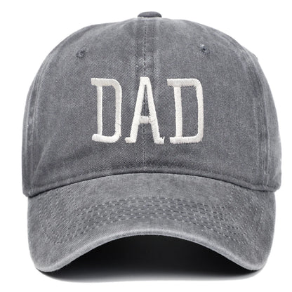 DAD MOM Embroidered Baseball Hat Retro Sports Casual Duck Tongue Hat Sun Hat