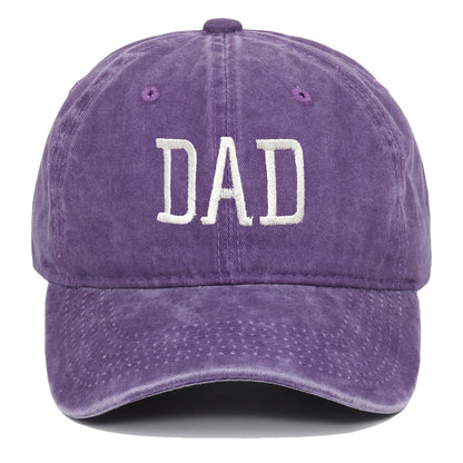 DAD MOM Embroidered Baseball Hat Retro Sports Casual Duck Tongue Hat Sun Hat
