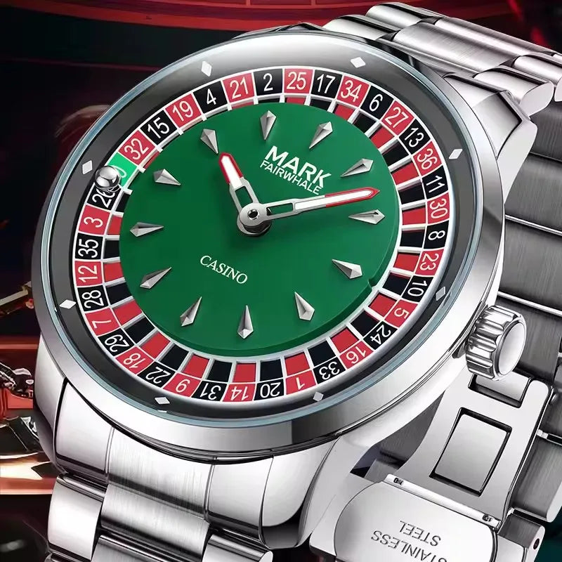 Mark Fairwhale 5031 New Top Brand Men's Quartz Watch Rotating Digital Dial Entertainment Cool Waterproof Night Light Watch reloj