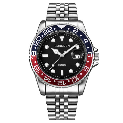Original Design CURDDEN Brand Watches For Men Fashion Full Stainless Steel Golden Date Quartz Watch 시계 Erkek Kol Satleri Relogio