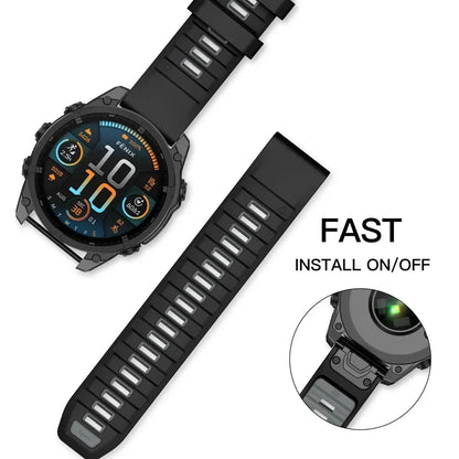 1:1 Fenix8 Watch Band For Garmin Fenix 8 Pro 47mm 51mm E 7 7X 6 6X 5 5X/Epix Pro/Enduro 3/970 QuickFit 22mm 26mm Silicone Strap