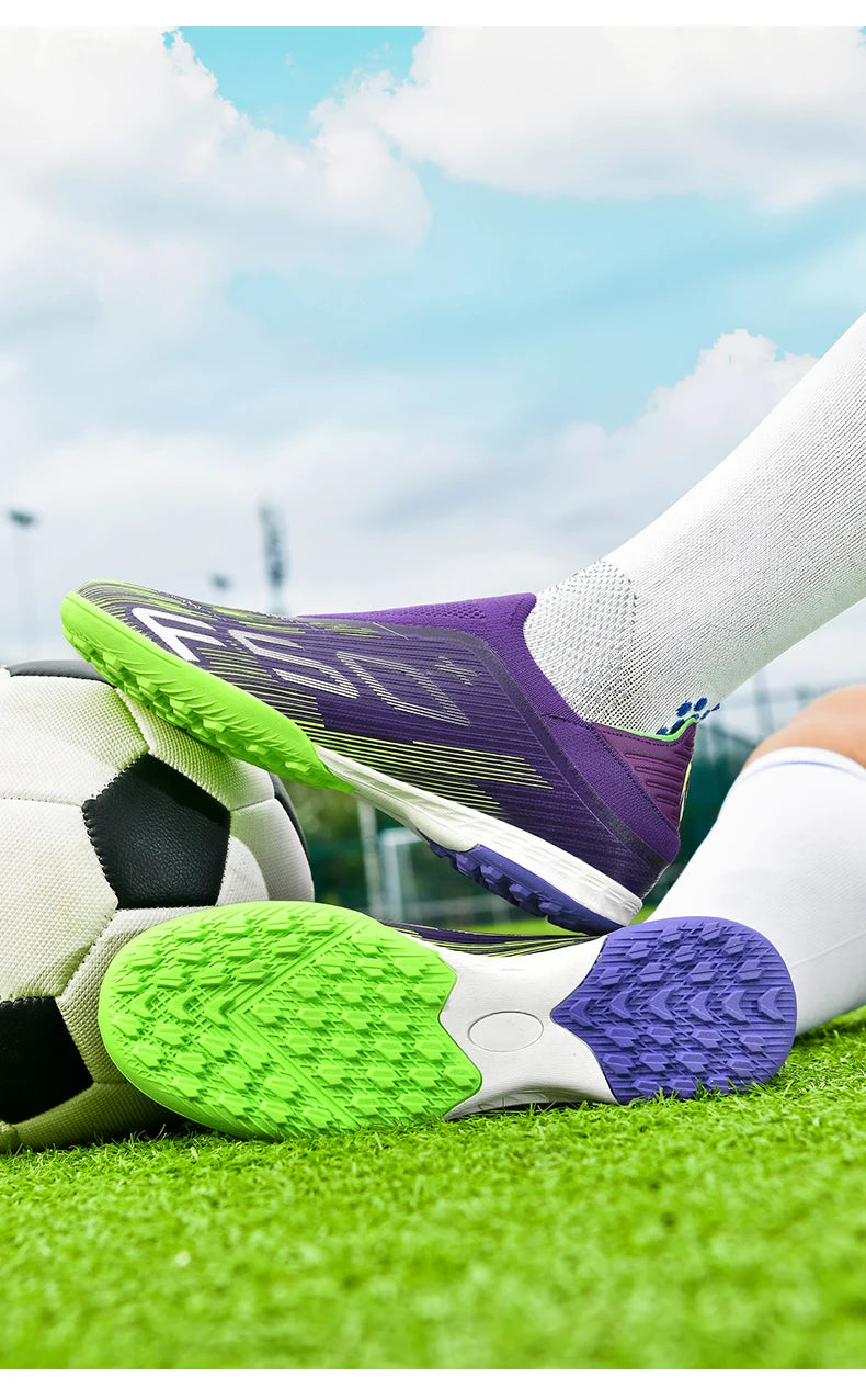 New Men Soccer Shoes Non-Slip Indoor Futsal Football Boots Match Grass Cleats High-quality Sneakers Hot-selling High-top Outdoor