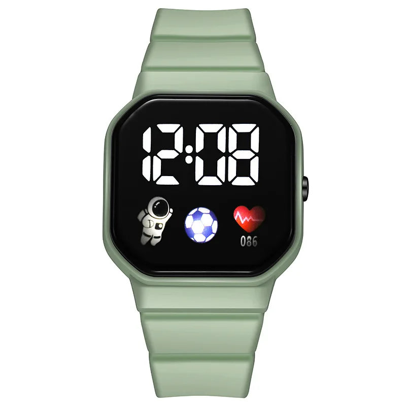 Kids Watch Sport LED Digital Watches Football Silicone Strap Waterproof Electronic Wristwatch for Children Boys Girls Gifts