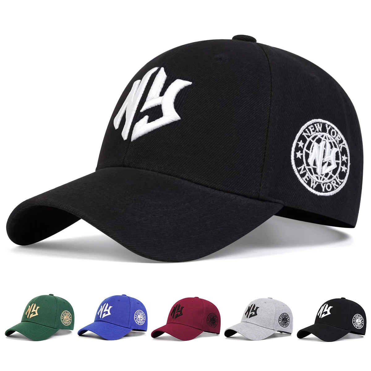 Unisex NG Letter Embroidery Baseball Caps Spring Autumn Outdoor Adjustable Casual Hats Sunscreen Hat