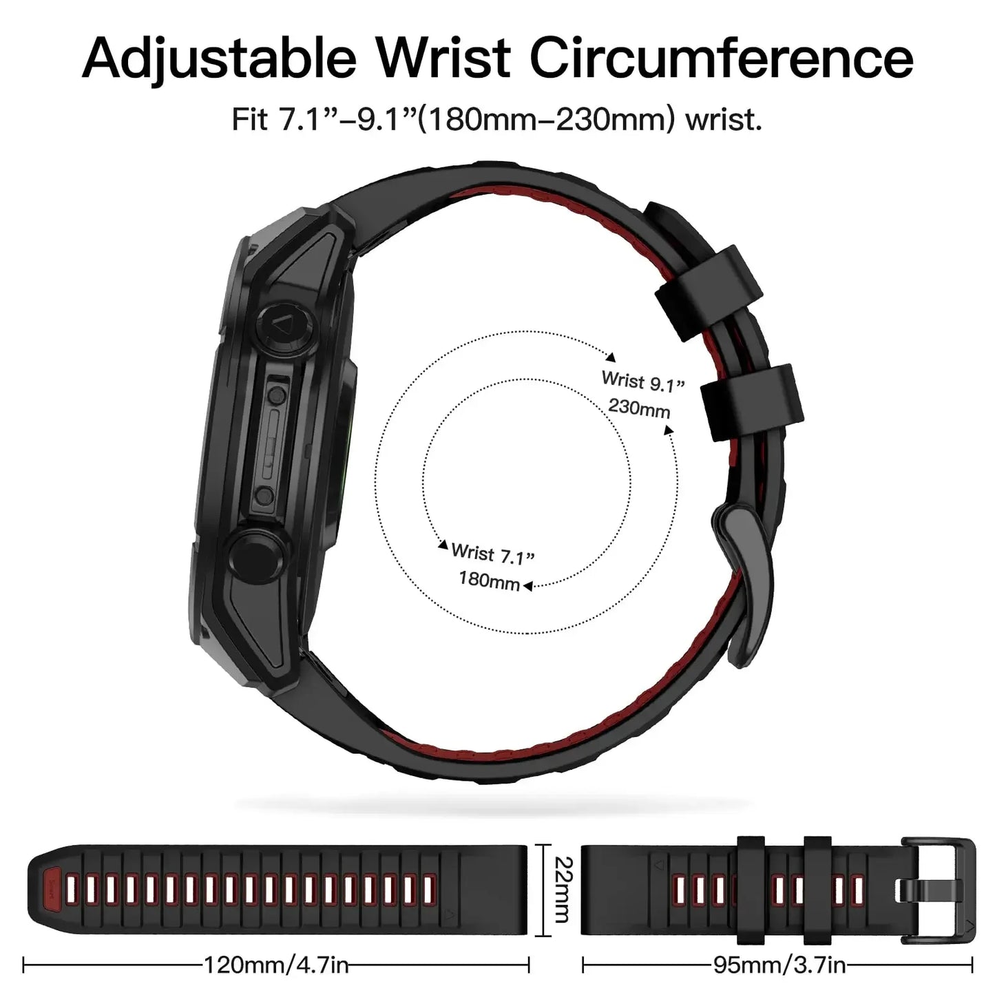 1:1 Fenix8 Watch Band For Garmin Fenix 8 Pro 47mm 51mm E 7 7X 6 6X 5 5X/Epix Pro/Enduro 3/970 QuickFit 22mm 26mm Silicone Strap