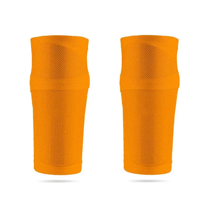 1Pair Soccer Shin Guard Football Crashproof Calf Protector Nylon Leg Sleeves Sock Shin Protector with Pocket Training Protection