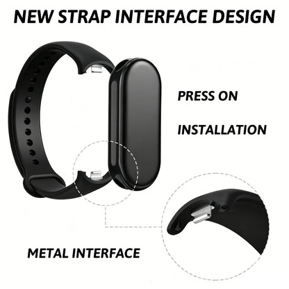 Silicone Strap For Xiaomi Smart Band 10 9 8 Sport Rubber Bracelet pulseira Correas Xiaomi mi Smart Band 10 9 8 NFC Accessories