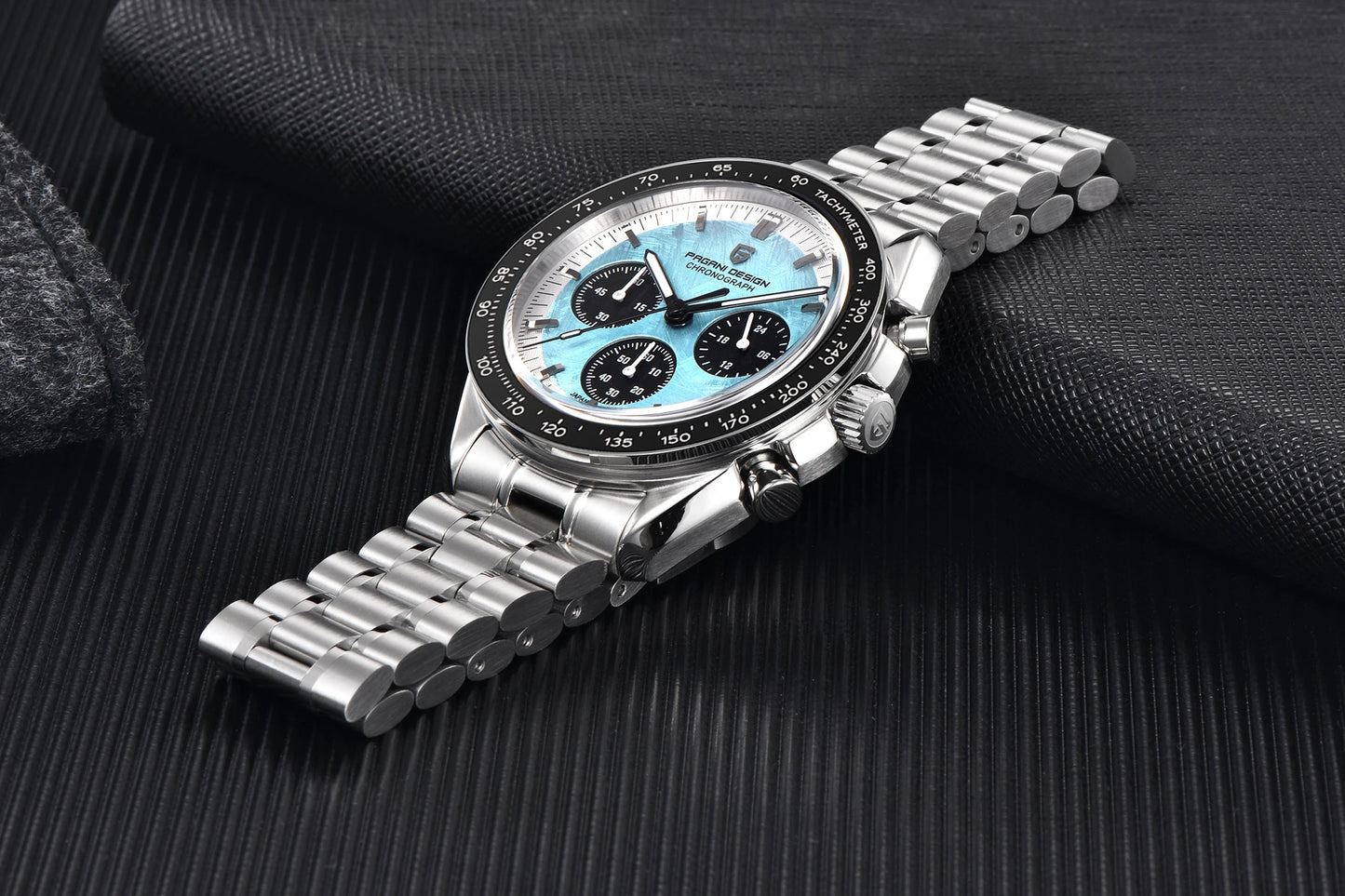 PAGANI DESIGN 2026 New Moon Men's Watches Luxury Quartz Watch For Men VK63 Chronograph AR Sapphire Mirror Ceramic Bezel Luminous