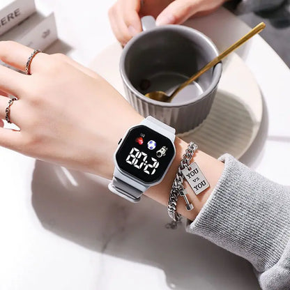 Kids Watch Sport LED Digital Watches Football Silicone Strap Waterproof Electronic Wristwatch for Children Boys Girls Gifts