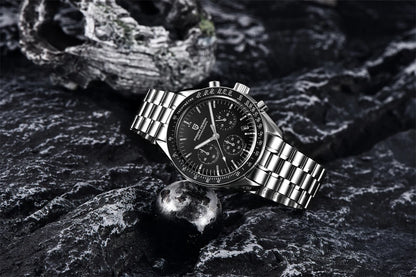 PAGANI DESIGN 2026 New Moon Men's Watches Luxury Quartz Watch For Men VK63 Chronograph AR Sapphire Mirror Ceramic Bezel Luminous