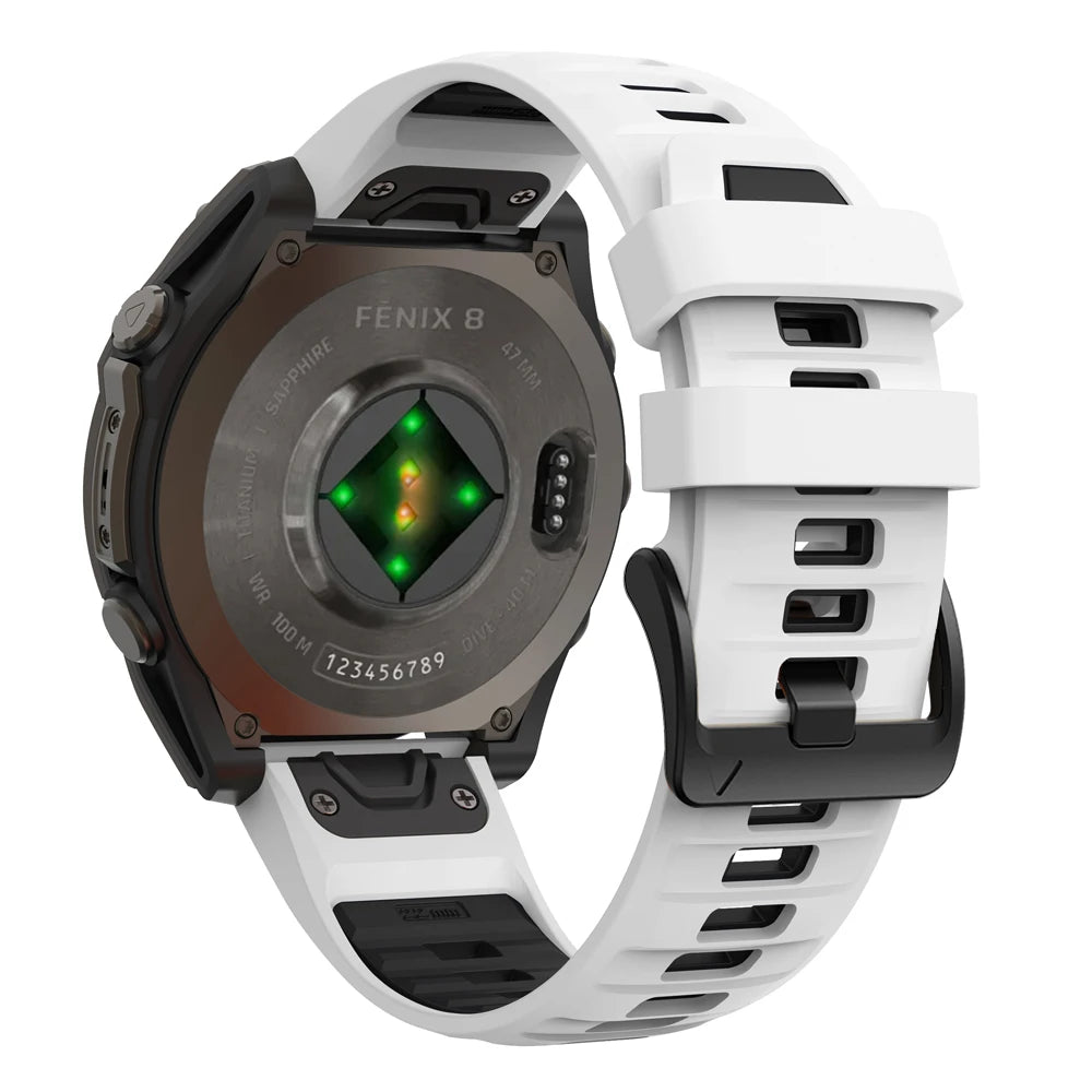 1:1 Fenix8 Watch Band For Garmin Fenix 8 Pro 47mm 51mm E 7 7X 6 6X 5 5X/Epix Pro/Enduro 3/970 QuickFit 22mm 26mm Silicone Strap