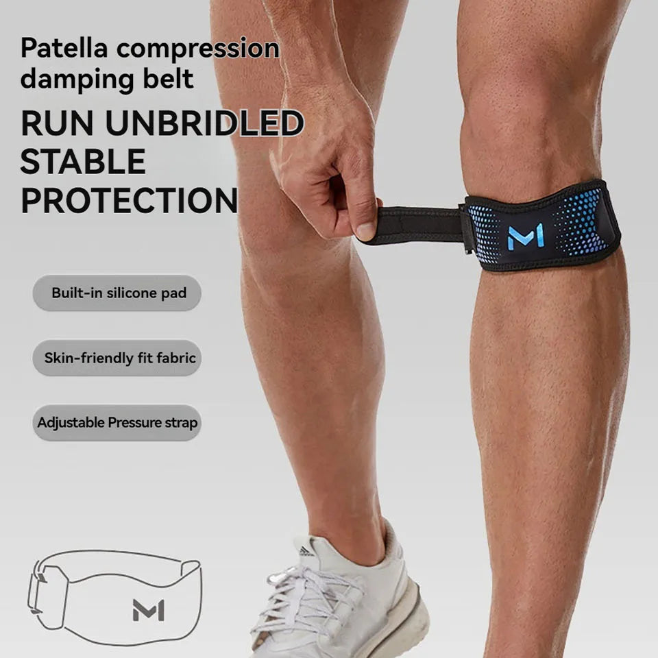GTUBIKE 1PC Patella Knee Strap Adjustable Knee Brace Patellar Tendon Stabilizer Support Band for Soccer Basketball Running Jumpe
