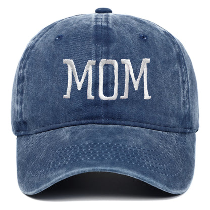 DAD MOM Embroidered Baseball Hat Retro Sports Casual Duck Tongue Hat Sun Hat