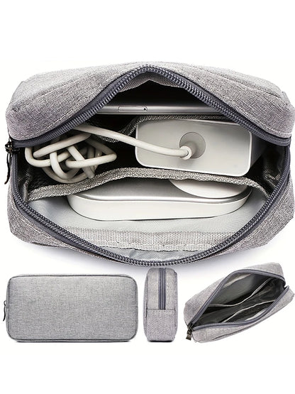 Waterproof Digital Accessories Storage Bag Large Capacity Portable Travel Carrying Organizer Bag for Mobile Phone USB Cable Band