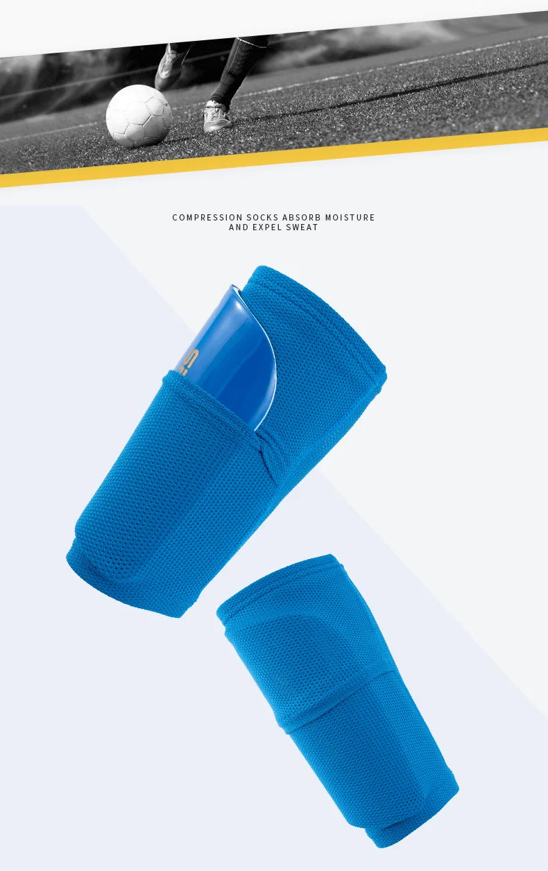 A Set Soccer Shin Guard Adults Kids Socks With Pocket Professional Shields Legging Shinguards Cover Sleeves Protective Gear
