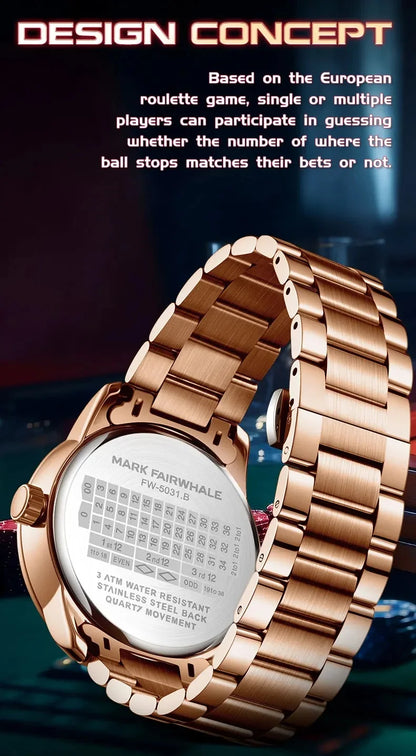 Mark Fairwhale 5031 New Top Brand Men's Quartz Watch Rotating Digital Dial Entertainment Cool Waterproof Night Light Watch reloj
