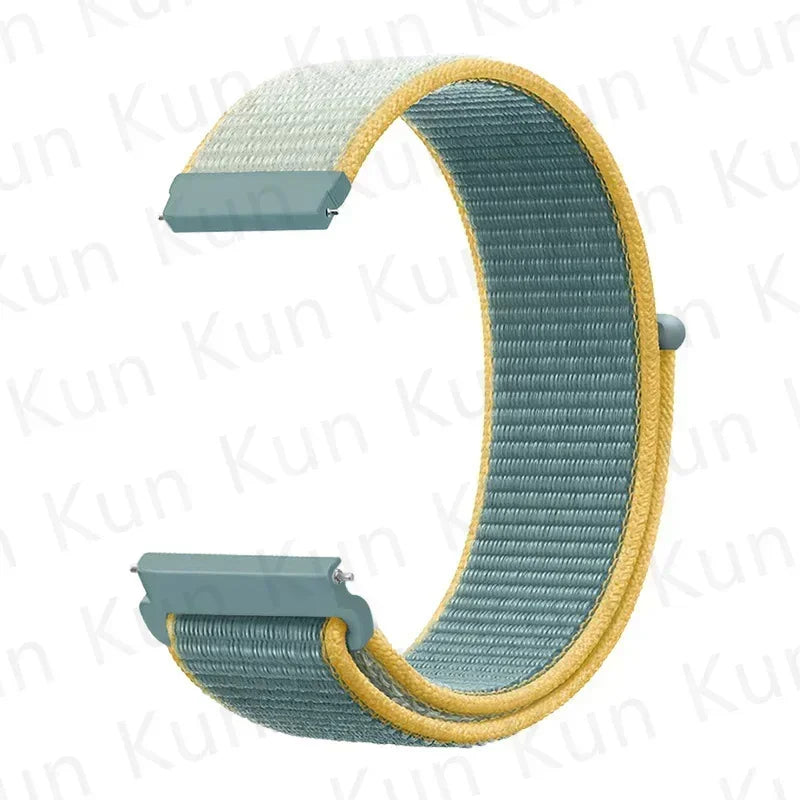 Nylon loop strap For Amazfit bip 6-5-3/u/S/pro Sport 20mm/22mm Bracelet for Amazfit GTS 4/3/2/2e/4 Mini/GTR 4/3/3 Pro/2/2e band